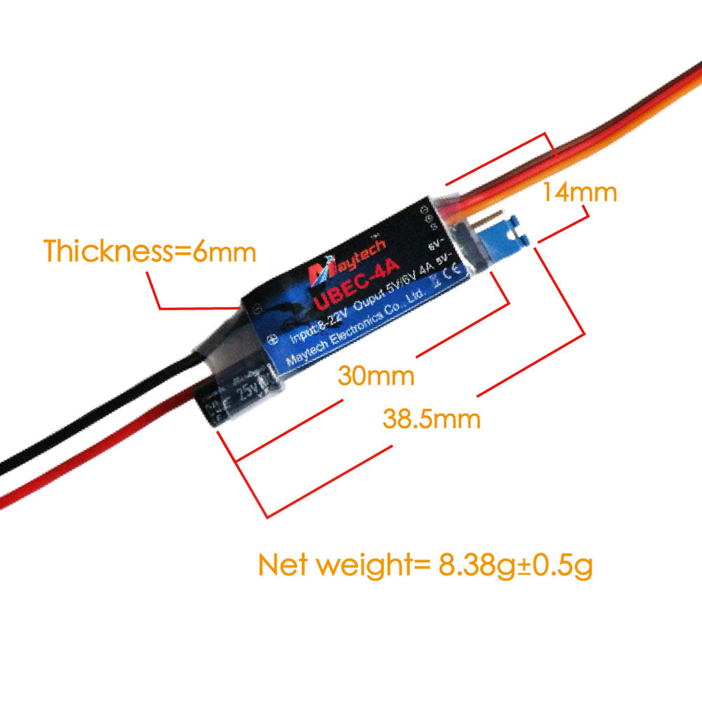 1/20PCS MAYRC 4A UBEC Brushless ESC Adjustable with A Jumper for RC Fixed Wing Airplanes/Water Sports/Drone