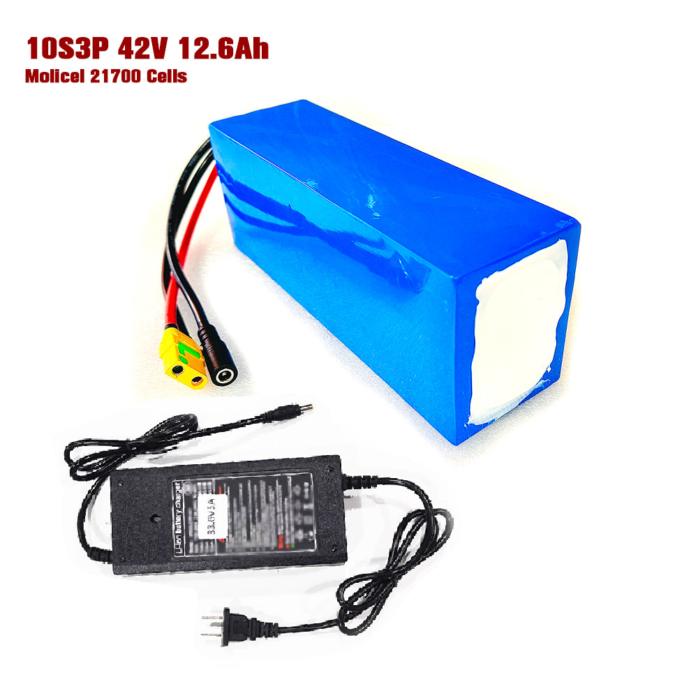 Molicel 21700 Cells 10S3P 42V Battery Pack with 5A Charger for Efoil Hydrofoil Boards Electric Foil Assist Skateboard