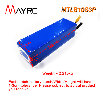 MAYRC 8S3P 10S3P 12.6Ah 29.6V 37V Battery Pack And Charger for Efoil Hydrofoil Boards Electric Foil Assist