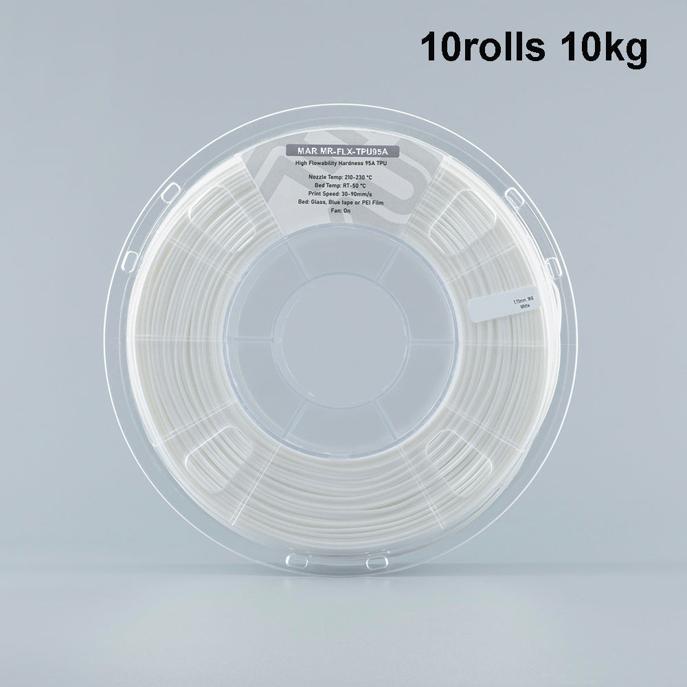 MR-FLX-TPU95A 3D Printing Materials High Flowability Hardness 1.75mm Dia 1kg/roll Flexible 95A TPU Materials