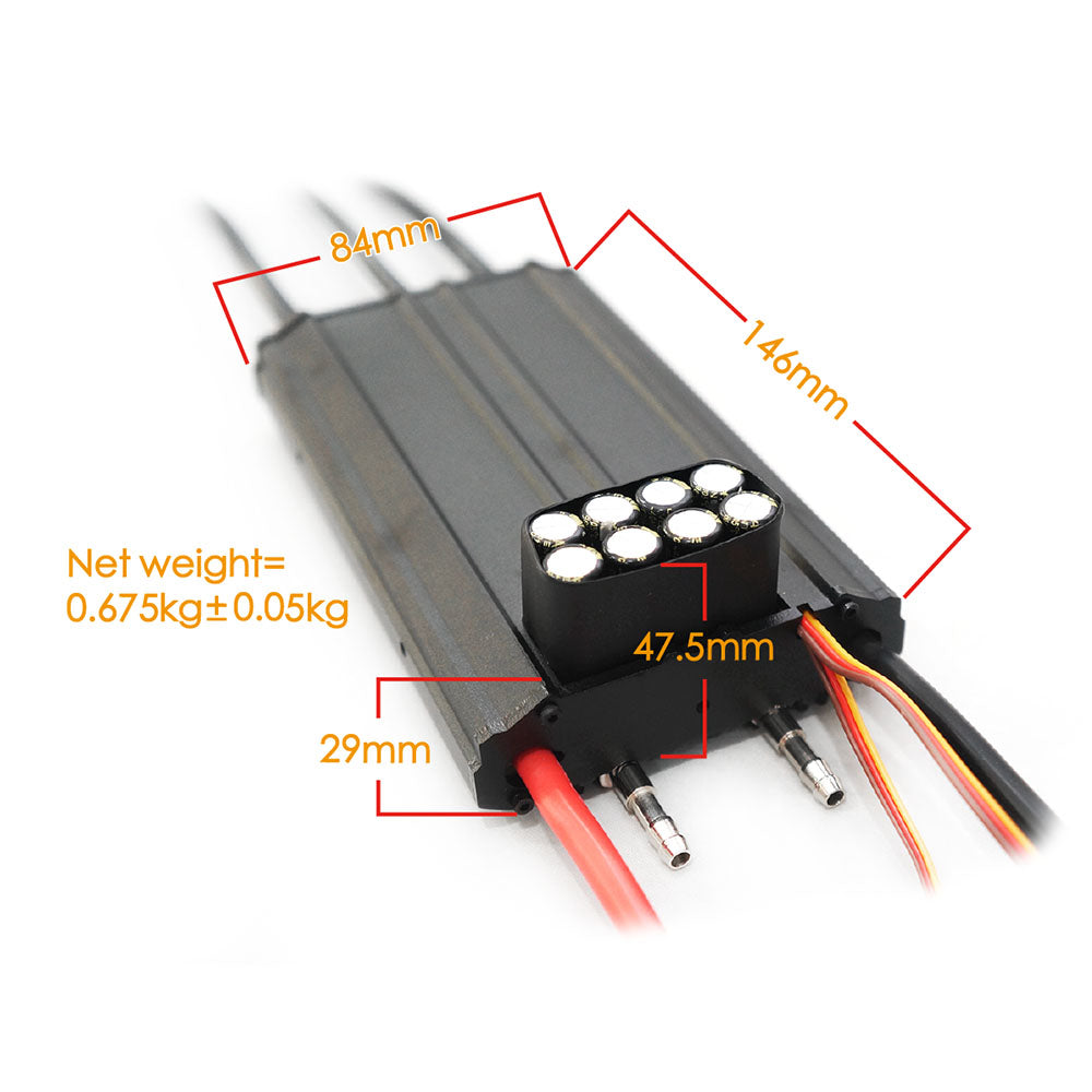 Maytech 300A ESC Speed Controller with Water-cooling Aliminum Case for Electric Surfboard Efoil Hydrofoil Boat Kayak