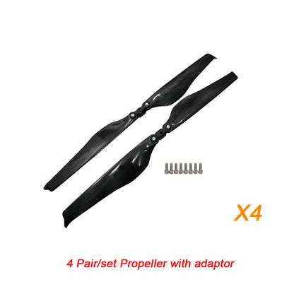 MAYRC Noise Reduction 33.0x11.2Inch Fold-blade Carbon Fiber Propeller for Fixed Wing Airplane