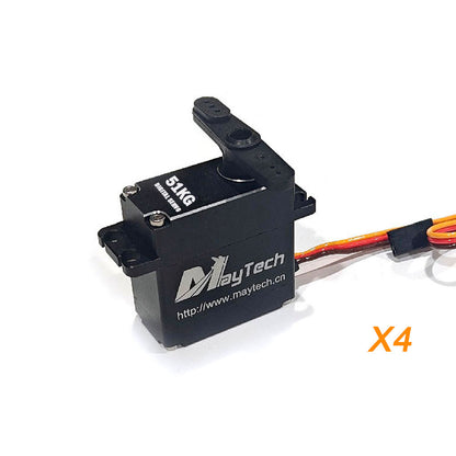 MAYRC 0.09sec/60° High Speeed Aluminum Degree Digital Servo 51kg/cm Torque for Mechanical Arms RC Truck