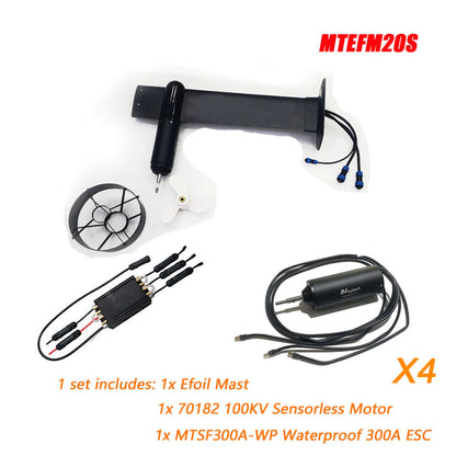 MAYRC Kit Efoil Mast 70182 100KV Waterproof 100KV Sensorless Motor 300A Controller for Foil Board hydrofoilsurfing