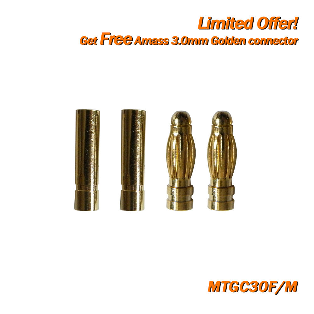 (Giveaway) Get Free Amass Golden Connector/Protector/JST Extension Cable When Place any Order (Random Color)