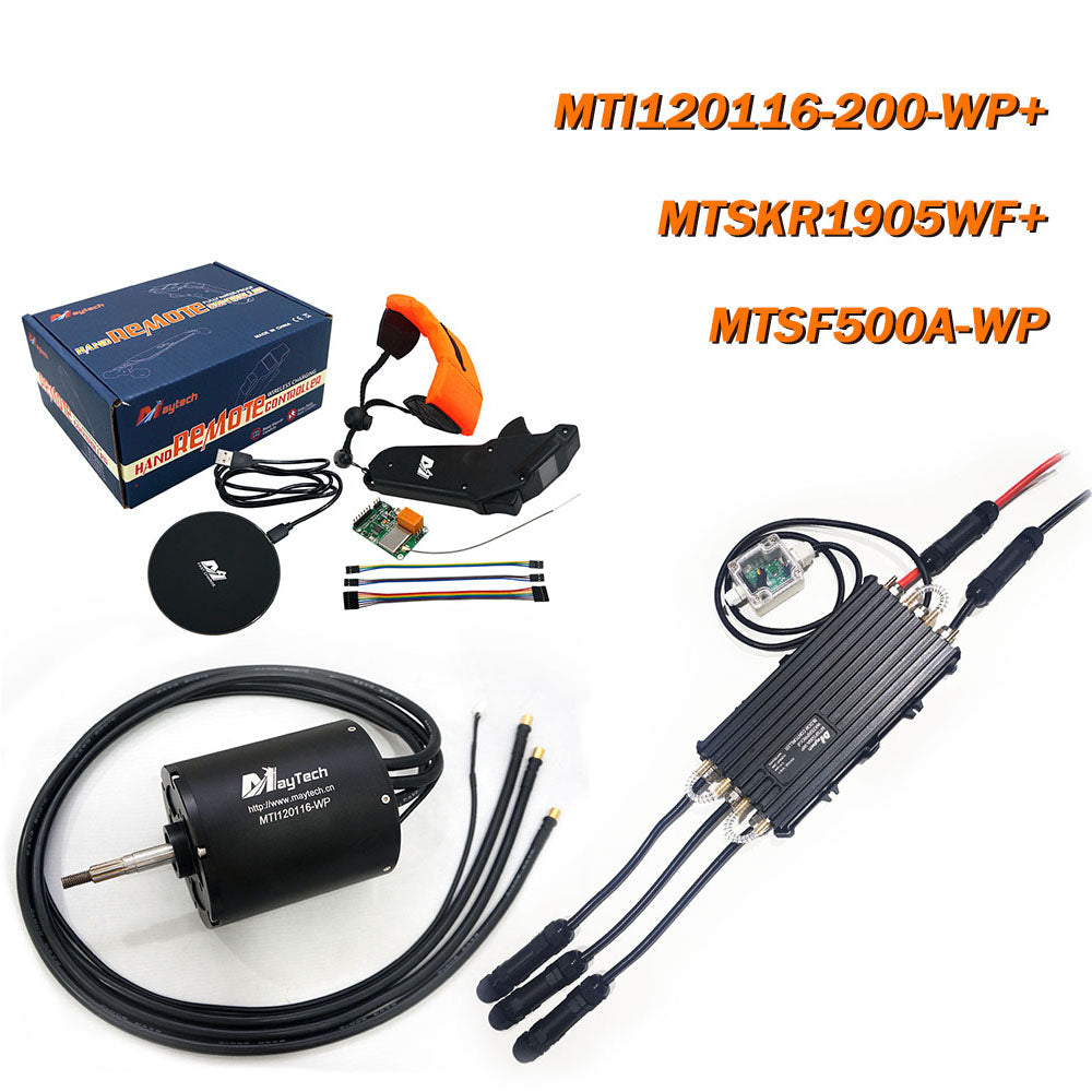 MAYRC Kit 500A ESC with Watercooling 120116 155245 50KV 100KV 200KV Waterproof Motor IP68 Remote for Foil Surfing