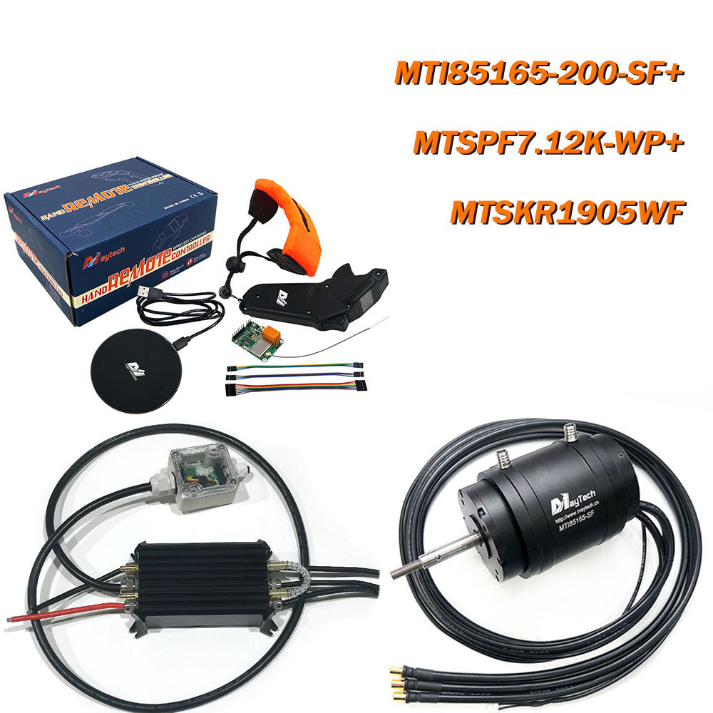 MAYRC Kit 200A Waterproof VESC IP68 Remote 65162 70182 85165 100KV 200KV Brushless Motor and Drivers for E-foil Jetsurf