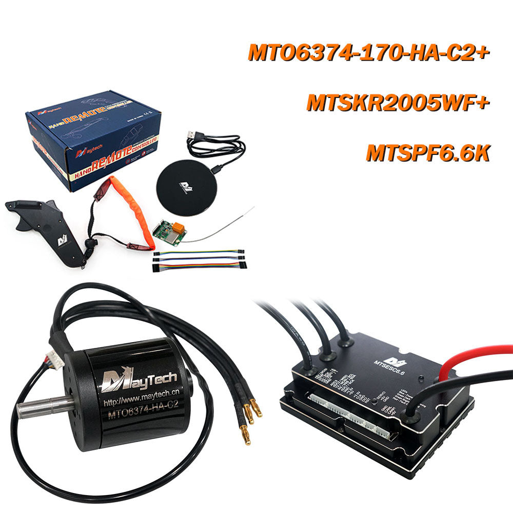MAYRC Kit 200A V6.0 VESC 6365 6374 90KV 170KV 200KV Hall Motor Wireless Remote Controller for Skateboard Parts