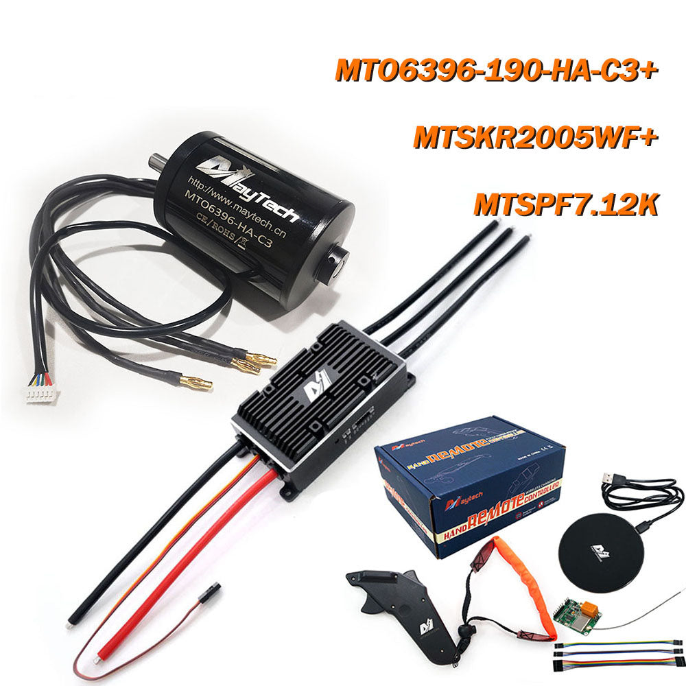 MAYRC Kit 200A VESC Controller 6396 8085 160KV 190KV Hall  Motor Wireless Remote Controller for Electric Skate Board