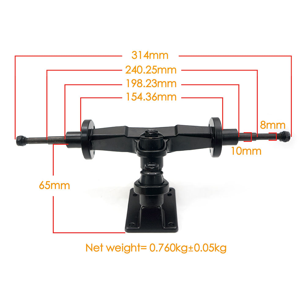 Maytech MTSKT310DB Double Kingpin Trucks with Motor Mount Dual Belt-driven Electric Skateboard Truck for DIY Electric Longboard ESK8