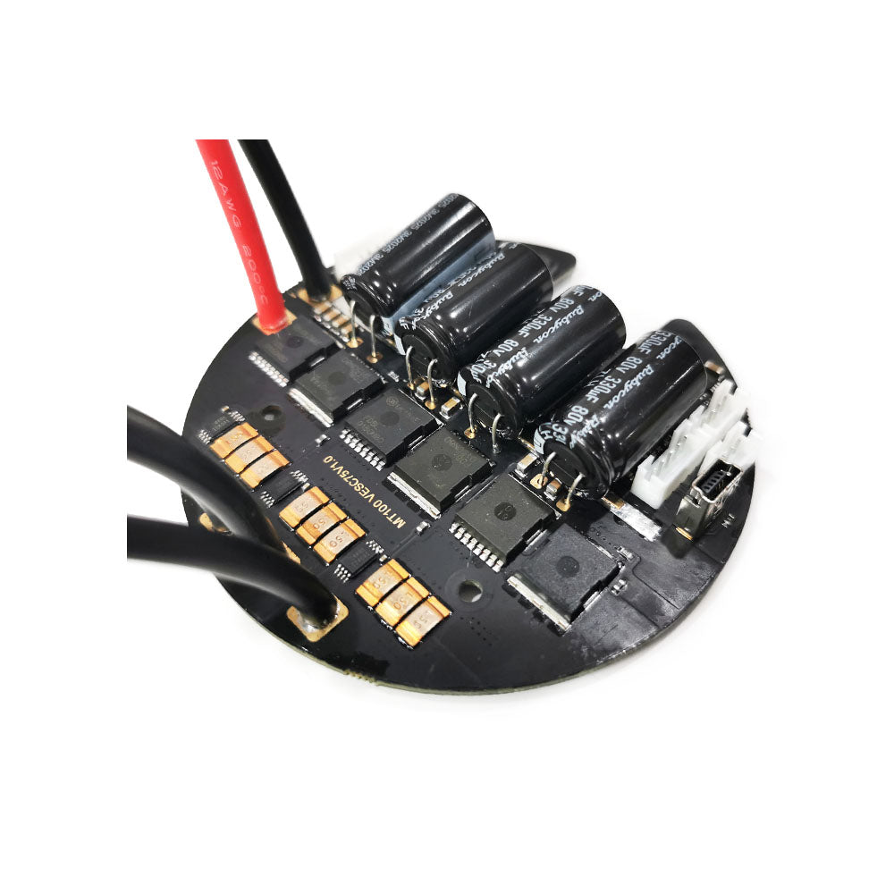 Maytech New 50A MTSPF7.5R Round Shape 50A 75V High Voltage Electric Speed Controller Based on V6 for Robotics ROV Remote Control Lawn Mower Robot
